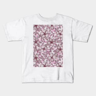 Spring Blossom in Marsala, Pink & Plum Kids T-Shirt